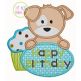 Birthday Puppy Applique | Machine Embroidery Designs by JuJu