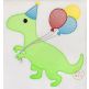Birthday T-Rex Sketch | Machine Embroidery Designs by JuJu