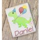 Birthday T-Rex Sketch | Machine Embroidery Designs by JuJu
