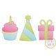 Birthday Trio Sketch Embroidery | Machine Embroidery Designs by JuJu