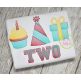 Birthday Trio Sketch Embroidery | Machine Embroidery Designs by JuJu