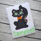 Black Cat Boy Applique | Machine Embroidery Designs by JuJu
