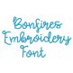Bonfires Embroidery Font | Machine Embroidery Designs by JuJu