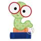 Book Worm 2 Applique | Machine Embroidery Designs by JuJu