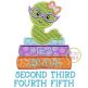 Bookworm Elementary Grades Girl Applique Design Set