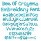 Box Of Crayons Embroidery Font | Machine Embroidery Designs by JuJu