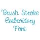 Brush Stroke Embroidery Font | Machine Embroidery Designs by JuJu