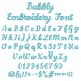 Bubbly Embroidery Font | Machine Embroidery Designs by JuJu