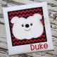 Bulldog Face Box Applique | Machine Embroidery Designs by JuJu