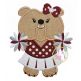 Bulldog Cheer Mascot Applique | Machine Embroidery Designs by JuJu