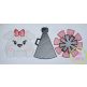 Bulldog Cheer Trio Sketch Embroidery | Machine Embroidery Designs by JuJu