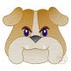 Bulldog Face Boy Sketch Embroidery | Machine Embroidery Designs by JuJu