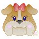 Bulldog Face Girl Sketch Embroidery | Machine Embroidery Designs by JuJu
