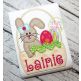Easter Bunny Basket Girl Applique | Machine Embroidery Designs by JuJu