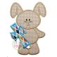 Easter Bunny Cross Applique | Machine Embroidery Designs by JuJu