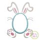 Bunny Egg Monogram Frame Embroidery Design | Machine Embroidery Designs by JuJu