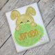 Bunny Egg Peeker Boy Applique | Machine Embroidery Designs by JuJu