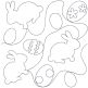 Bunny Eggs End-to-End Quilting | Machine Embroidery Designs by JuJu