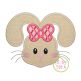 Bunny Face Girl Applique | Machine Embroidery Designs by JuJu