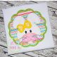 Bunny Face Scalloped Circle | Machine Embroidery Designs by JuJu