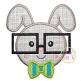 Bunny Glasses Boy Applique | Machine Embroidery Designs by JuJu