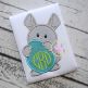 Bunny Holding Egg Applique | Machine Embroidery Designs by JuJu