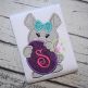 Bunny Holding Egg Girl Applique | Machine Embroidery Designs by JuJu