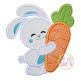 Bunny Hugs Carrot Applique | Machine Embroidery Designs by JuJu