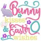 Itch 2 Stitch Bunny Kisses Easter Wishes Applique Digital Embroidery Machine Designs by JuJu