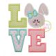 Itch 2 Stitch Bunny Love Applique Digital Embroidery Machine Designs by JuJu