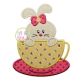 Bunny Teacup Applique | Machine Embroidery Designs by JuJu
