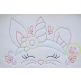 Bunny Unicorn Horn Bean Embroidery | Machine Embroidery Designs by JuJu