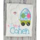 Easter Bunny Wagon Egg Applique | Machine Embroidery Designs by JuJu