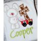 Bunny Wagon Cross Applique | Machine Embroidery Designs by JuJu