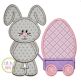 Easter Bunny Wagon Egg Applique | Machine Embroidery Designs by JuJu