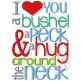 I Love You a Bushel and a Peck Embroidery Design | Machine Embroidery Designs by JuJu