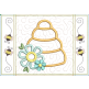 ITH Busy Bees Beehive Mug Rug | Machine Embroidery Designs by JuJu
