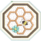 ITH Busy Bees Honeycomb Coaster | Machine Embroidery Designs by JuJu