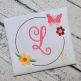 Butterfly Bloom Frame Embroidery Design | Machine Embroidery Designs by JuJu