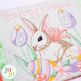 In The Hoop Bunny Kisses Mug Rug Project | Machine Embroidery Designs by JuJu
