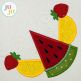 Summer Fruit Corner Embroidery Design | Machine Embroidery Designs by JuJu