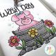 Pig Wash Day Word Art Embroidery Design | Machine Embroidery Designs by JuJu