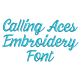 Calling Aces Embroidery Font | Machine Embroidery Designs by JuJu