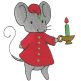 Cute Christmas Mice Filled Designs by JuJu