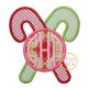 Double Christmas Candy Cane Monogram Applique Frame | Machine Embroidery Designs by JuJu