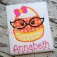 Candy Corn Glasses Girl | Machine Embroidery Designs by JuJu