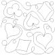 Card Suits End-to-End Quilting | Machine Embroidery Designs by JuJu
