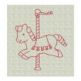 Carousel Horses Redwork Machine Embroidery Designs by JuJu