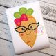 Carrot Glasses Girl Applique | Machine Embroidery Designs by JuJu