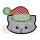 Winter Cat Face Boy Applique | Machine Embroidery Designs by JuJu